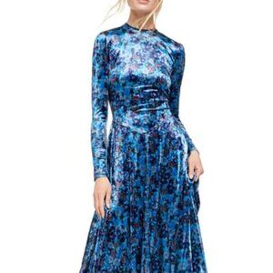 Free People "Heartland" Long Sleeve Velvet Midi Dress